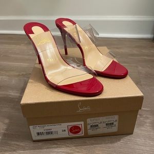 Christian Louboutin Clear Mule Heels